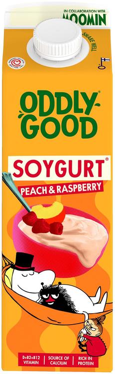 Oddlygood® Soygurt 1 kg persikka & vadelma