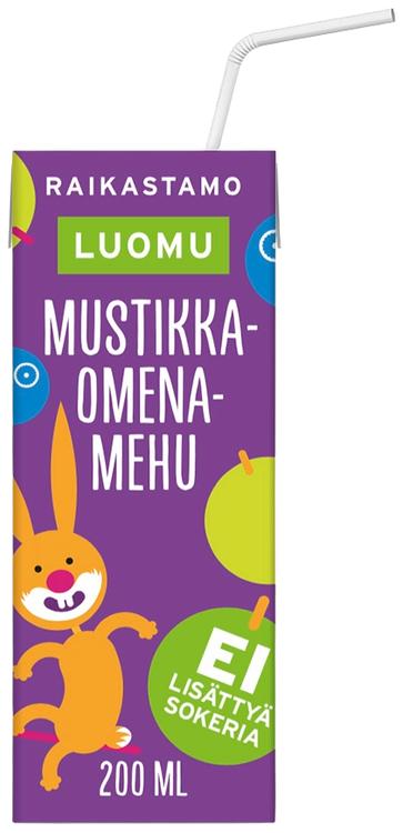 Raikastamo Luomu Mustikka-Omena pillimehu 200ml