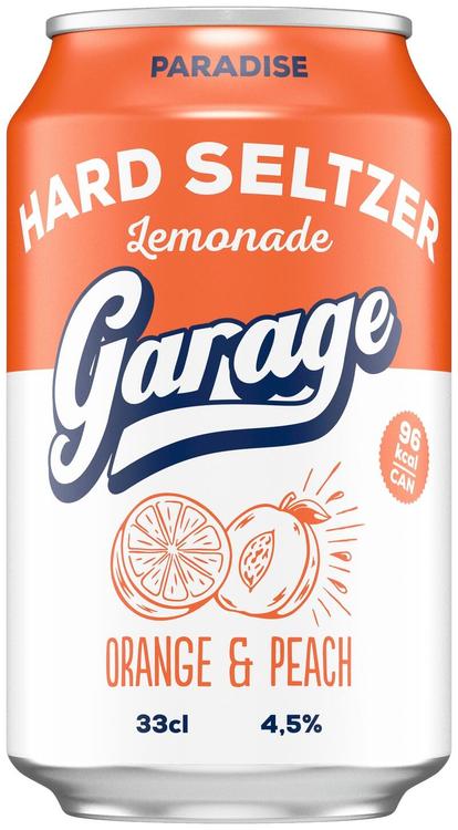 Garage Hard Seltzer Paradise Lemonade maustettu alkoholijuoma 4,5 % tölkki 0,33 L