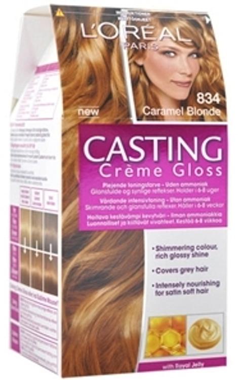 L'Oréal Paris Casting Crème Gloss 834 Caramel Blonde Luonnonvaalea Kuparikulta kevytväri 1kpl