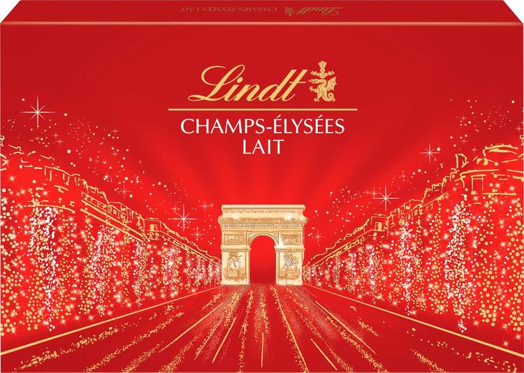 Lindt CHAMPS ELYSÉES valikoima hienoja maitosuklaakonvehteja 482g