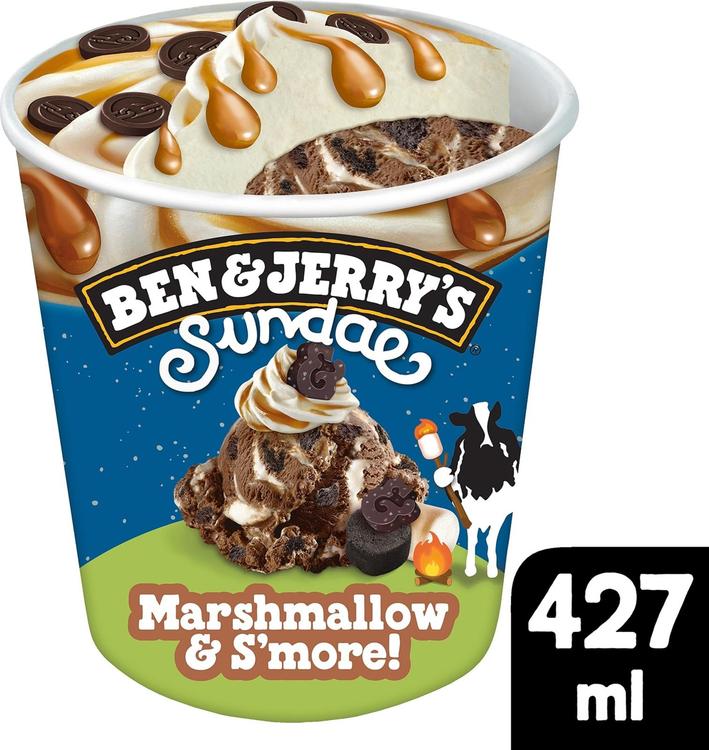 Ben & Jerry's Sundae Marshmallow & S'more! Jäätelö 427ml/316g