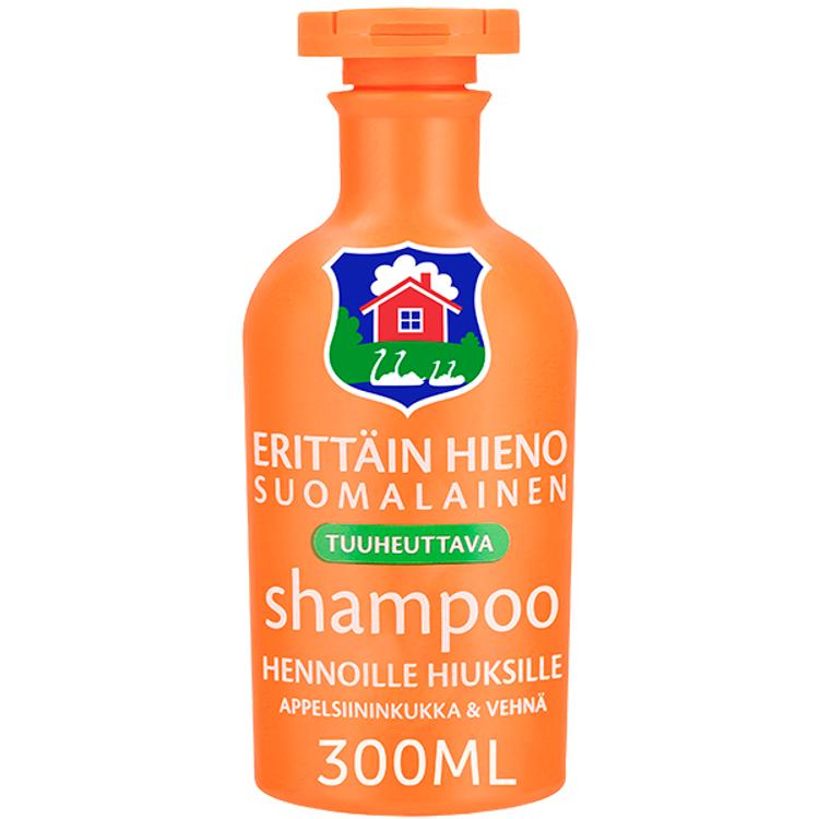 Erittäin Hieno Suomalainen tuuheuttava shampoo Appelsiininkukka & Vehnä 300ml