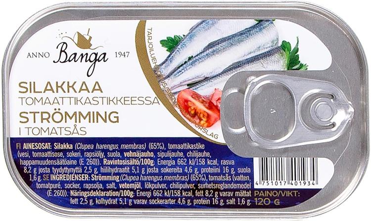 Banga Silakkaa Tomaattikastikkeessa 120g