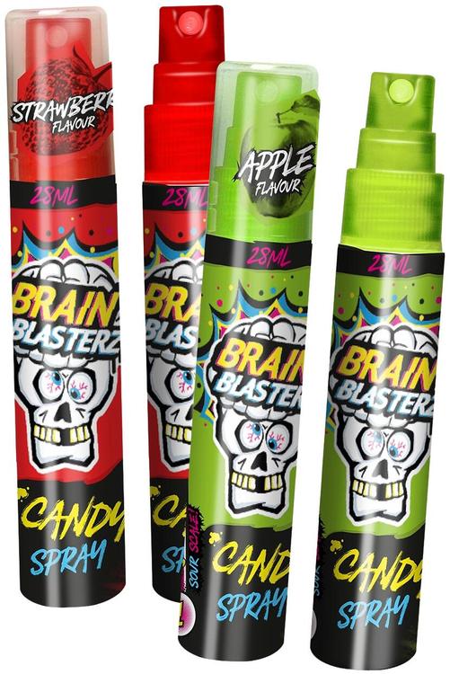 Brain Blasterz Sour spray kirpeä makeissuihke omenan ja  mansikan maku 28g