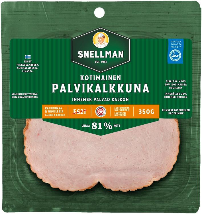 Snellman Kotimainen palvikalkkuna kokolihaleikkele 350g