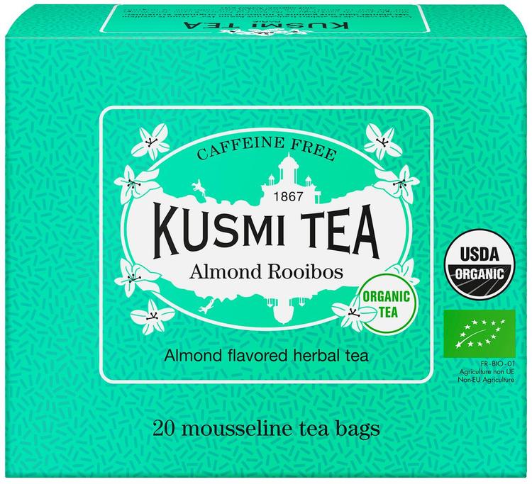 Kusmi Organic Almond Rooibos mantelinmakuinen rooiboshauduke 20x2g