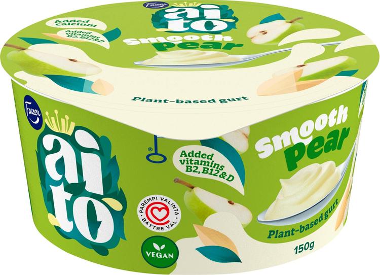 Fazer Aito kasvipohjainen Gurtti Päärynä 150 g, päärynäkauravälipala