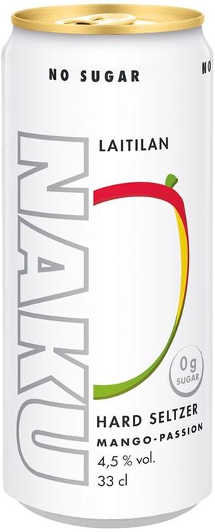 Laitilan Naku Mango-Passion 4,5% 0,33L hard seltzer