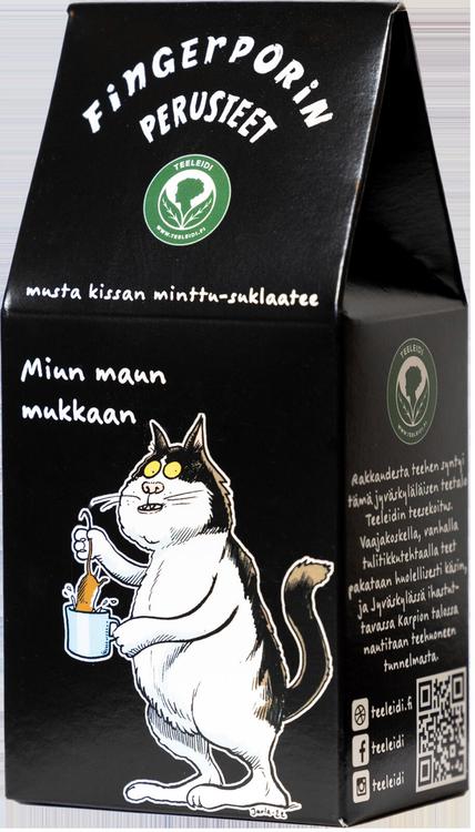 Teeleidin Fingerporin perusteet; Miun maun mukkaan, musta kissan minttusuklaatee 60g