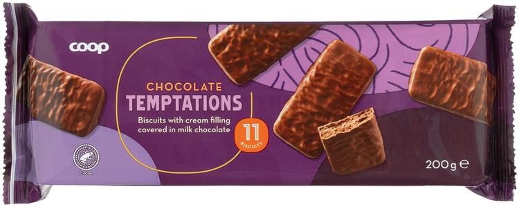 Coop Chocolate Temptations täytekeksi 200 g