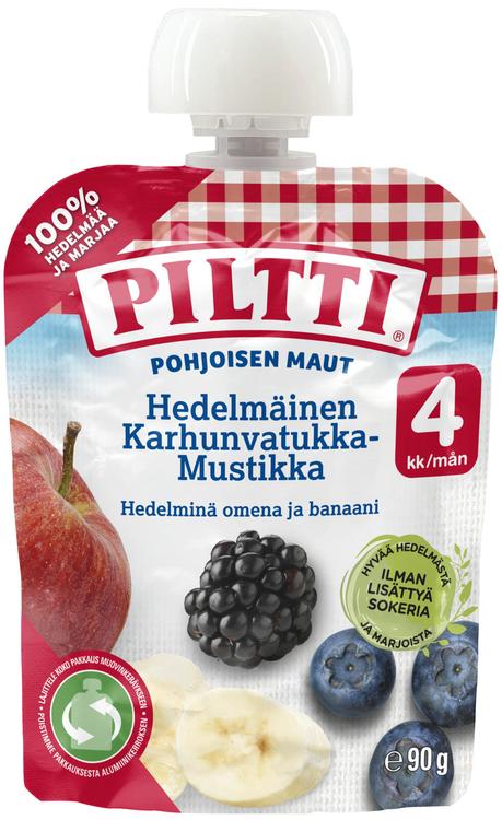 Piltti Pohjoisen maut 90g Hedelmäinen karhunvatukka-mustikka 4kk annospussi