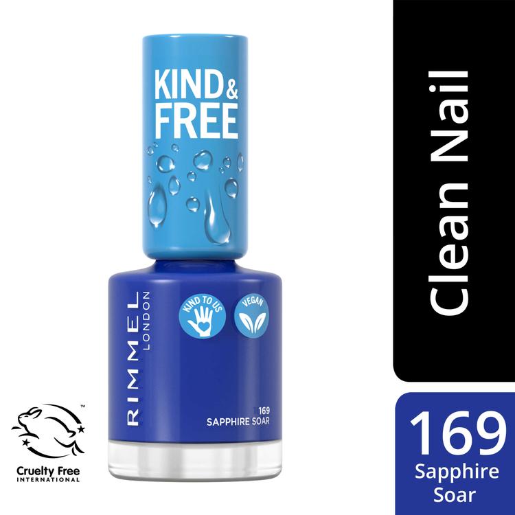 Rimmel Kind & Free Clean Nail Polish 8ml, 169 Sapphire Soar kynsilakka