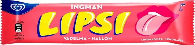 Ingman Lipsi 70 ML/68g limujää Vadelma