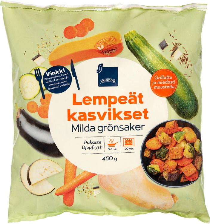 Rainbow 450g lempeät kasvikset pakaste