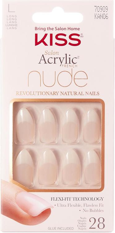 Kiss Nails Salon Acrylic Nude French 28 kpl kynsisetti, KAN06