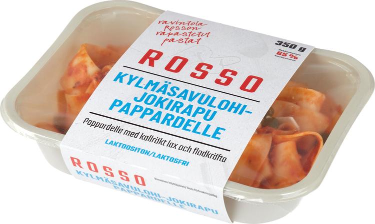 Rosso kylmäsavulohi-jokirapu-pappardelle ateria 350 g