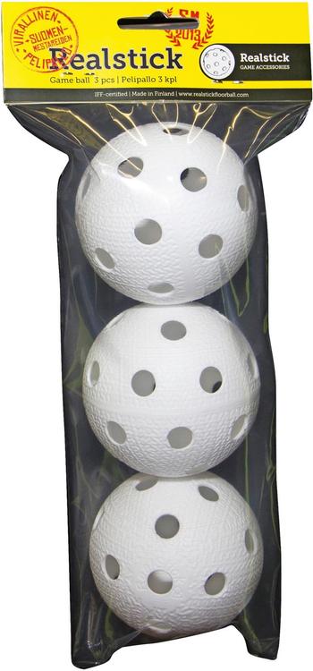 Realstick Salibandypallo 3kpl valkoinen
