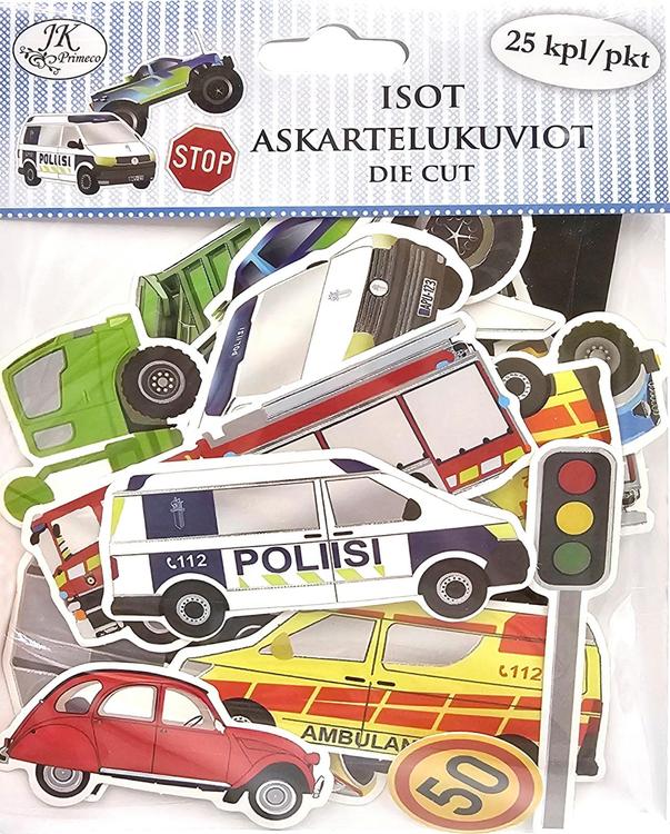 J.K. Primeco isot askartelukuviot Ajoneuvot 25kpl