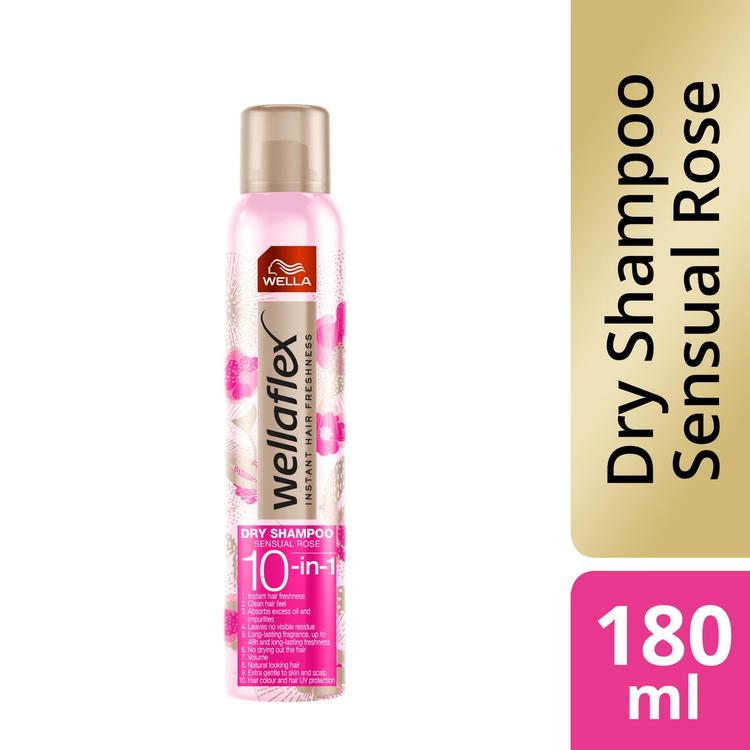 Wella Wellaflex Dry Shampoo 10-in-1 Sensual Rose kuivashampoo 180 ml