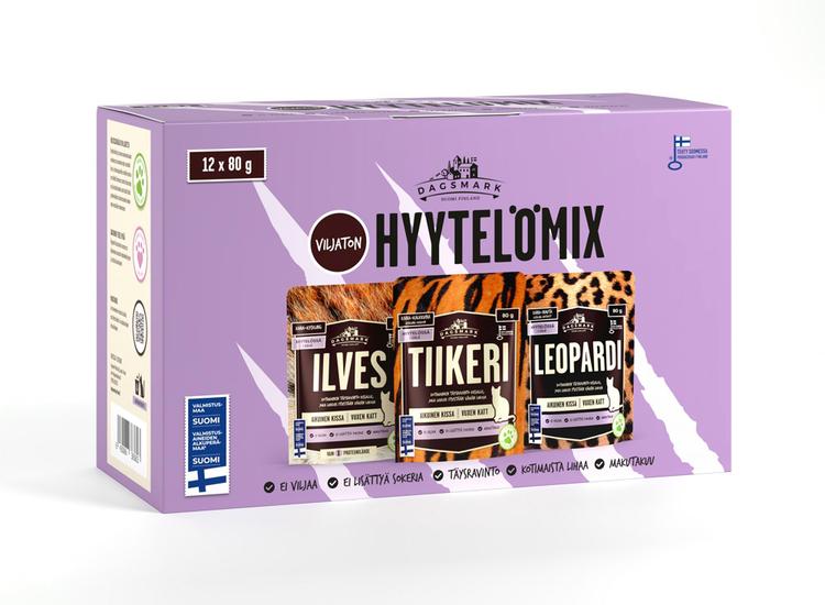 Dagsmark HYYTELÖMIX kissoille 12 x 80 g