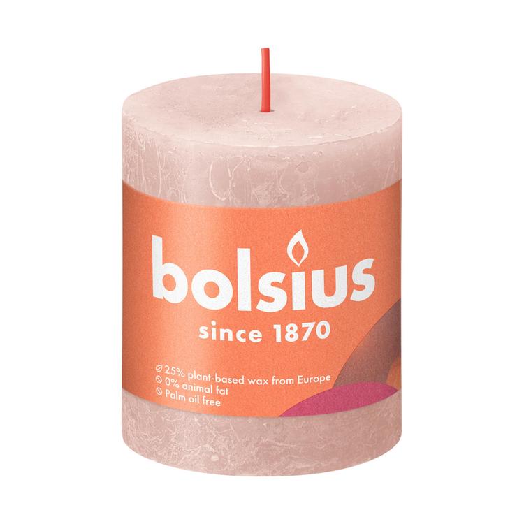 Bolsius RUSTIIKKI PK 80/68 MISTY PINK