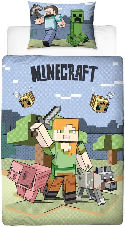 Minecraft lasten pussilakanasetti 150x210+50x60 cm monivärinen