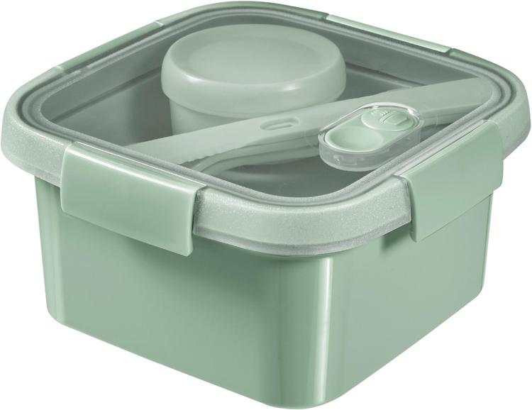 Curver mikroastia Eco lunch kit sq 1,1L vaaleanvihreä