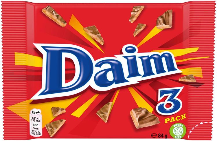 Daim 3-pack suklaapatukka 84g (3x28g)