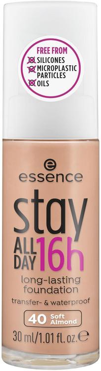 essence stay ALL DAY 16h long-lasting Foundation 40 Soft Almond 30 ml