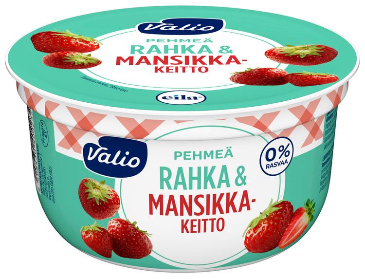 Valio pehmeä rahka & mansikkakeitto 150 g laktoositon