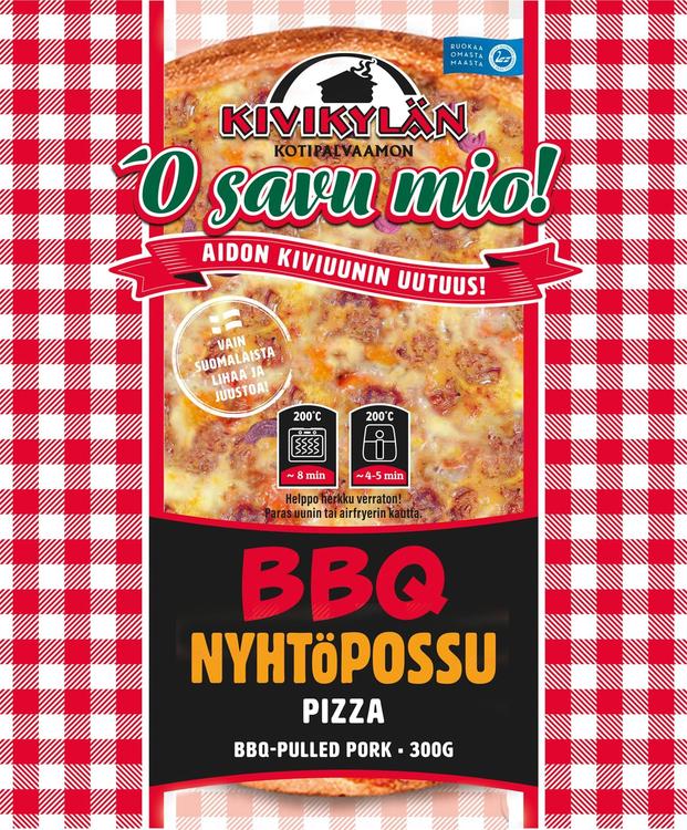 Kivikylän BBQ Nyhtöpossupizza 300g