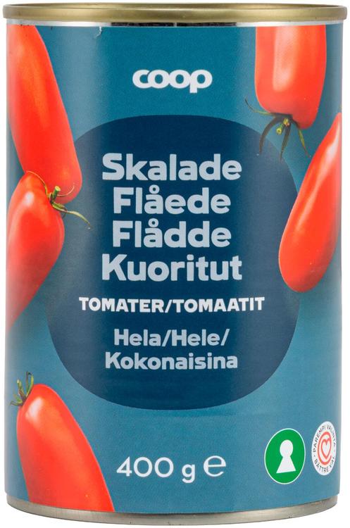 Coop kuoritut kokonaiset tomaatit 400 g
