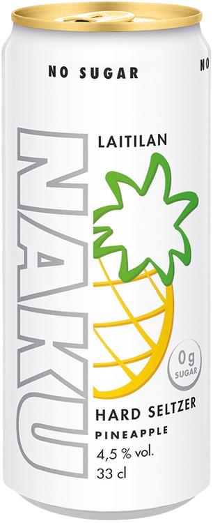 Laitilan Naku Pineapple 4,5% 0,33L hard seltzer