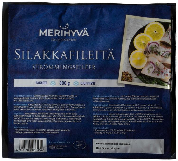 Merihyvä irtopakastettu Silakkafilee 300g