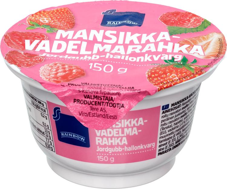 Rainbow 150g mansikka-vadelmarahka 0,2%