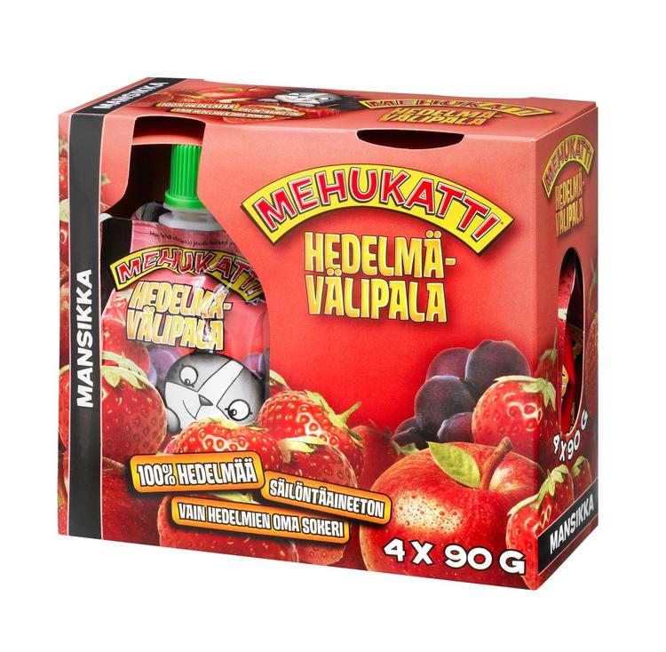 Mehukatti mansikka hedelmävälipala 4x90g