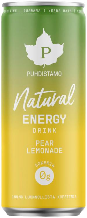 Puhdistamo Natural Energy Drink Pear Lemonade 330 ml