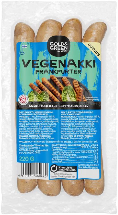 Gold&Green® Vegenakki 220 g Frankfurter