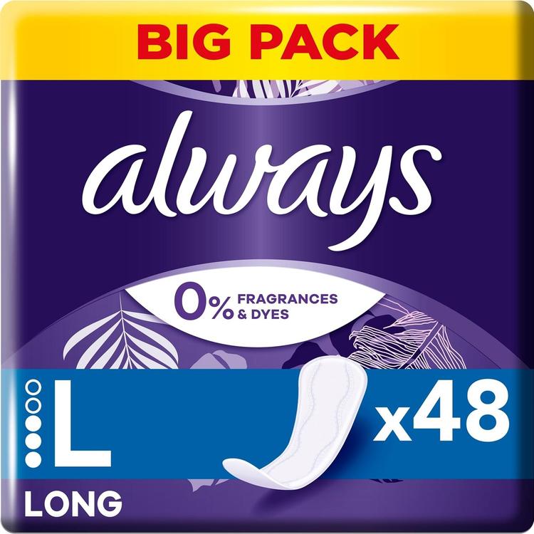 Always Large Extra Protect 48kpl pikkuhousunsuoja hajusteeton