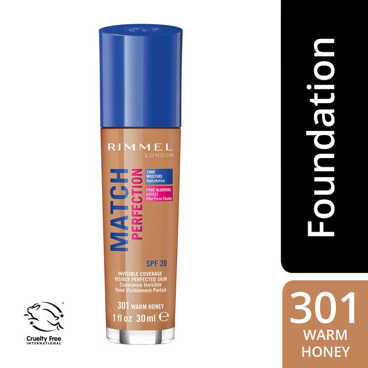 Rimmel 30ml Match Perfection SPF 20 301 Warm Honey meikkivoide