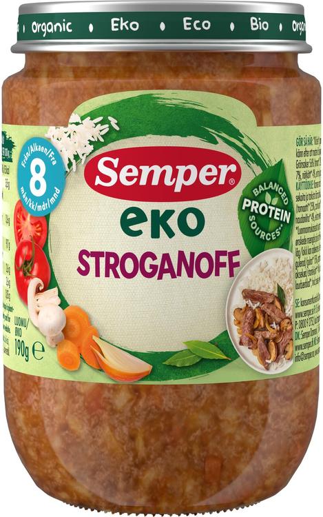 Semper EKO Stroganoff 8kk luomu lastenateria 190g