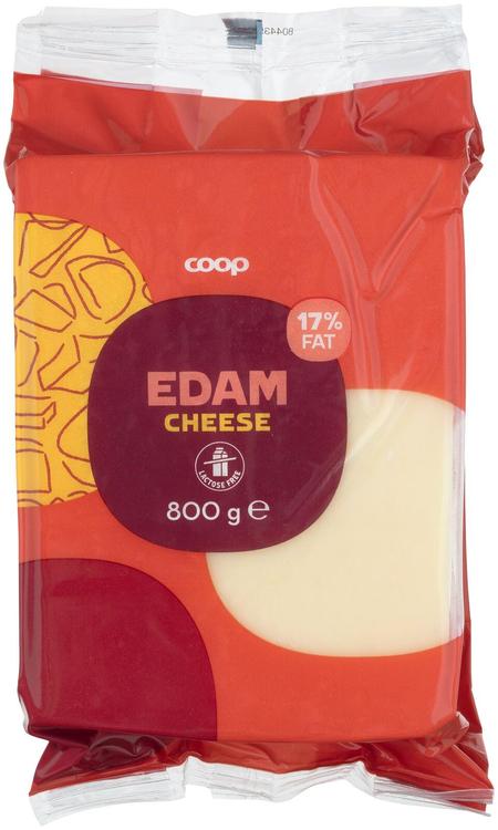 Coop edamjuusto 17% laktoositon 800 g