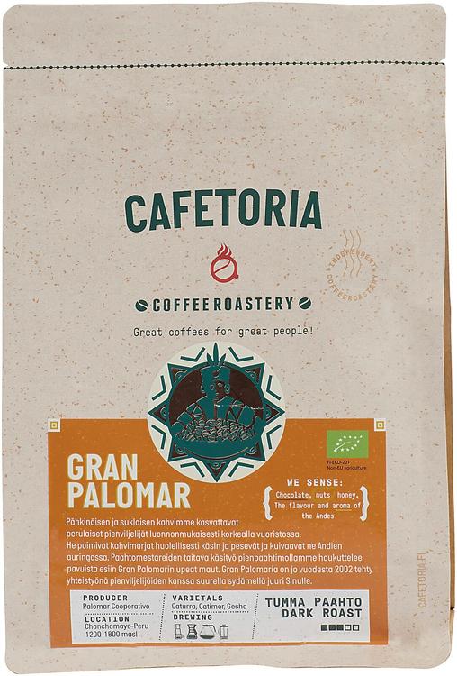 Cafetoria roastery Gran Palomar tumma kahvi 250g luomu