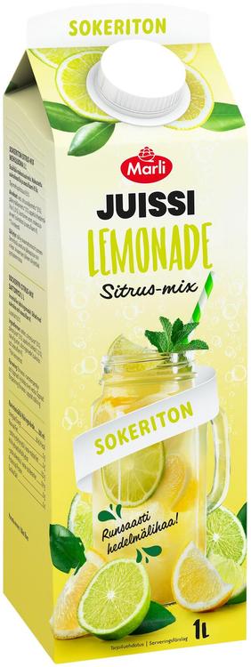 Marli Juissi Lemonade Sokeriton Sitrus mix mehujuoma 1 L