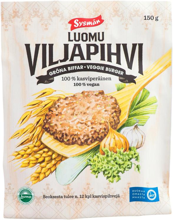 Sysmän Luomu viljapihvi 150g