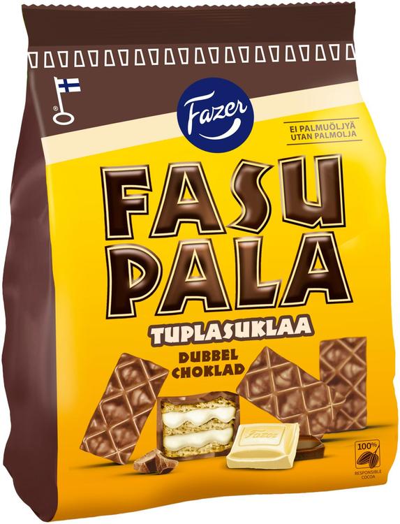 Fazer Fasupala Tuplasuklaa vohveli 215g