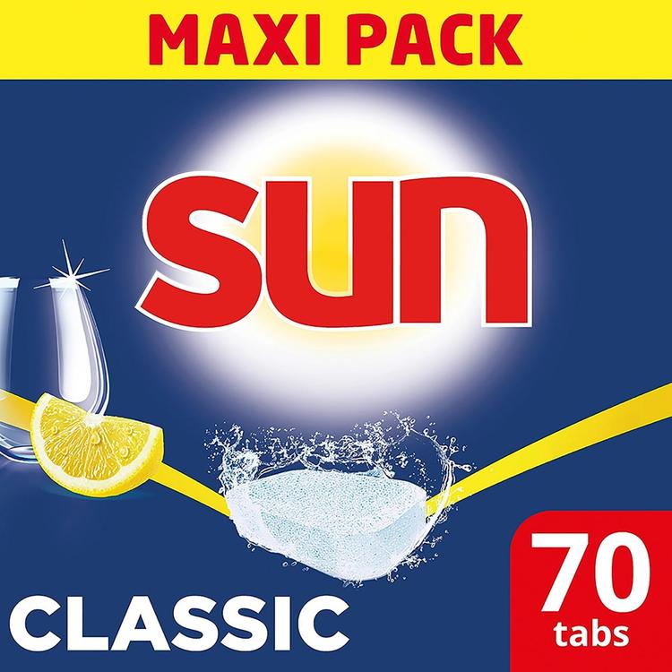 Sun Classic Lemon Konetiskitabletti Ympäristömerkki 70 kpl 70 pesua