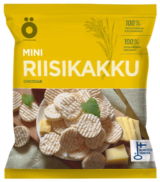 Östergåd miniriisikakku cheddar täysjyvä vegaaninen 30g