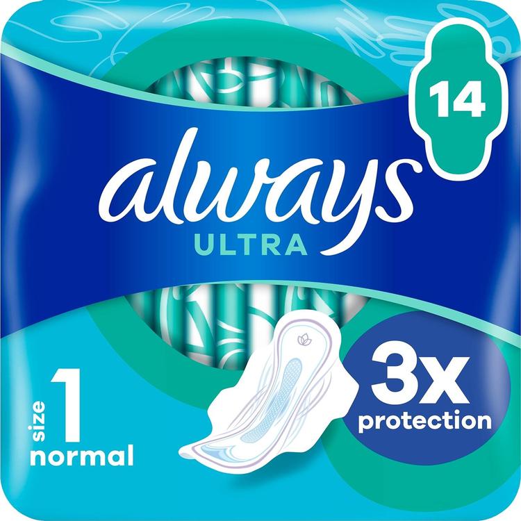 Always Ultra Day Normal 1 with wings 14kpl terveysside